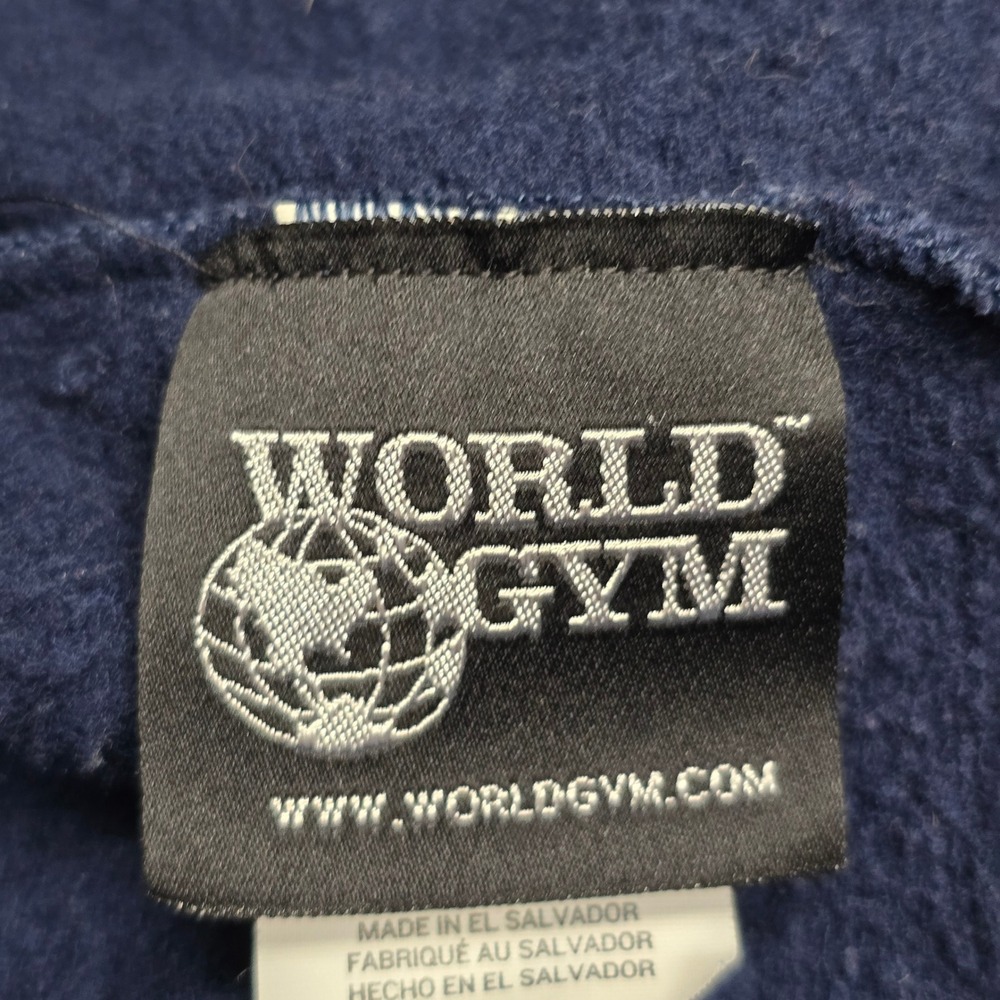 World Gym Sweatpants Mens XL Navy Blue Graphic Logo Joggers Activewear - Picture 4 of 10